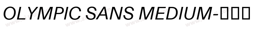 OLYMPIC SANS MEDIUM字体转换